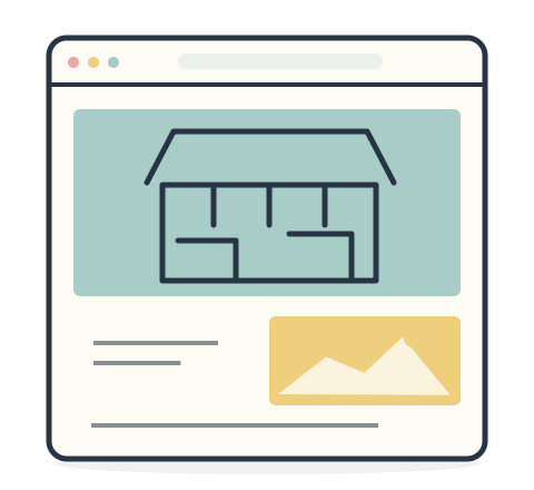 店舗サイトのWebページ構成イメージ