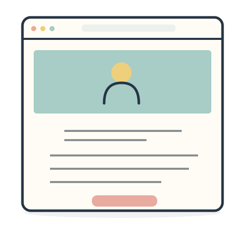 プロフィールサイトのWebページ構成イメージ